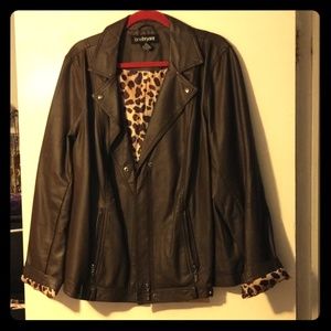 Brown leather jacket